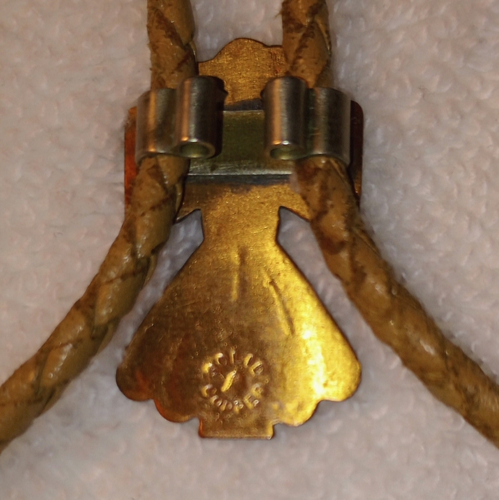 Vintage Bell Tradiñg Post Solid Copper Native American Thunderbird Bolo Tie - Picture 3 of 5